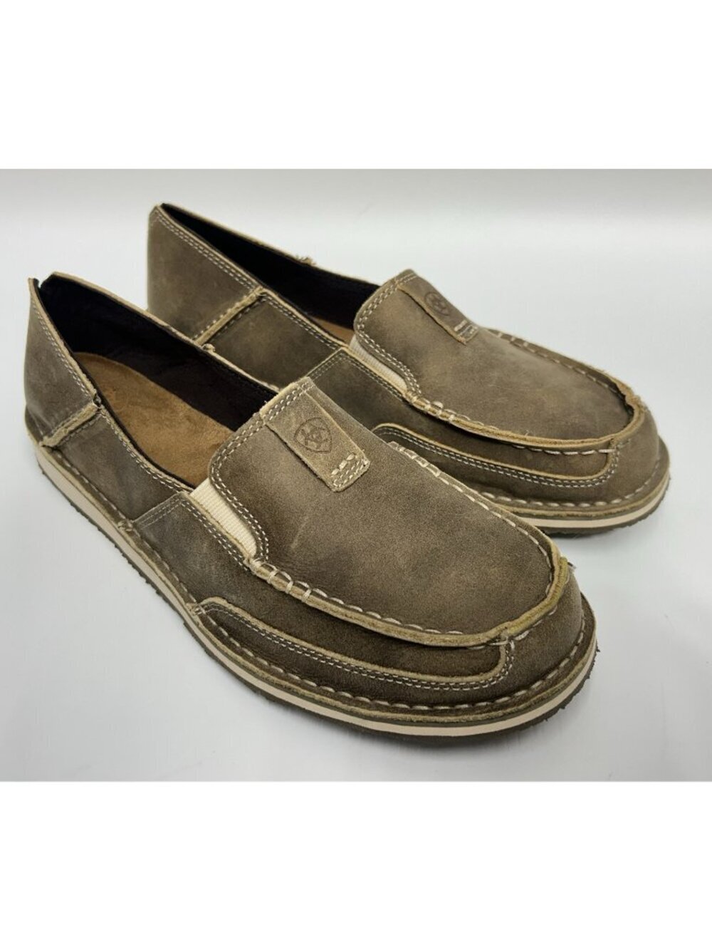 NEW Ariat Women’s Bomber Cruiser Shoes 9.5 B Brown Leather Slip On Moc Toe
